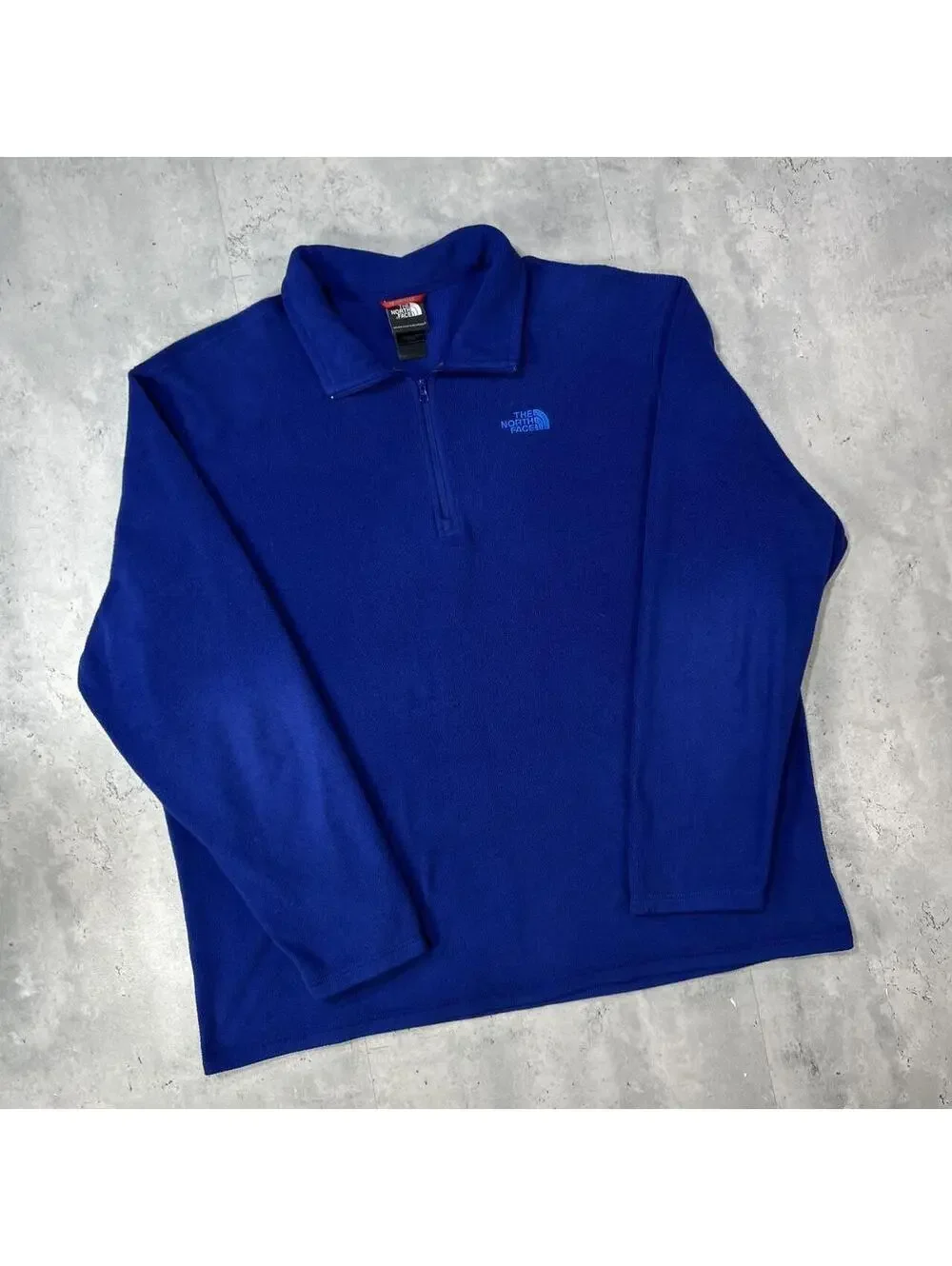 Y2K Blue The North Face Fleece Quarter Zip Sweater